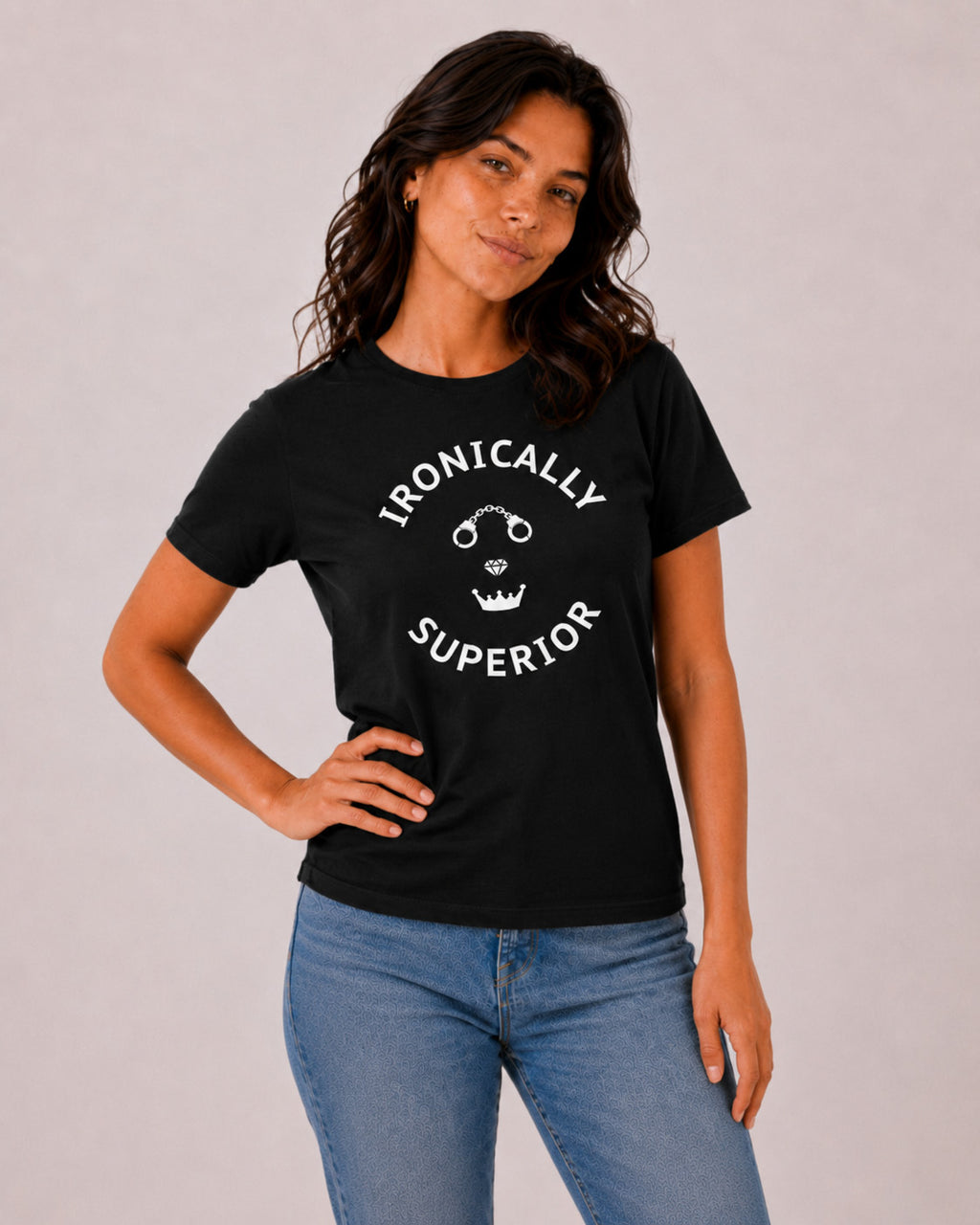 Ironically Superior Graphic T-Shirt — Minimalist Statement Tee