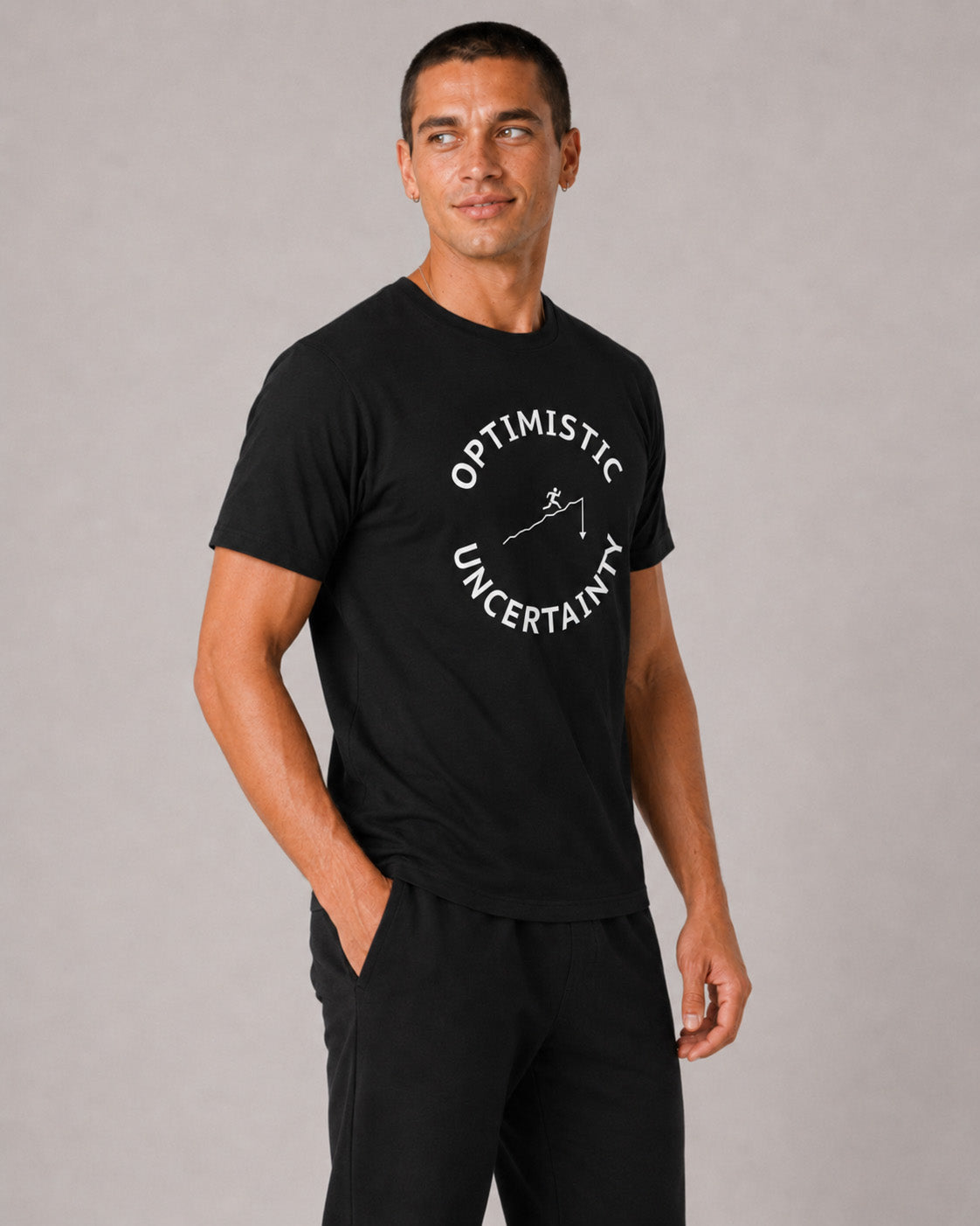 Optimistic Uncertainty Graphic T-Shirt — Minimalist Statement Tee