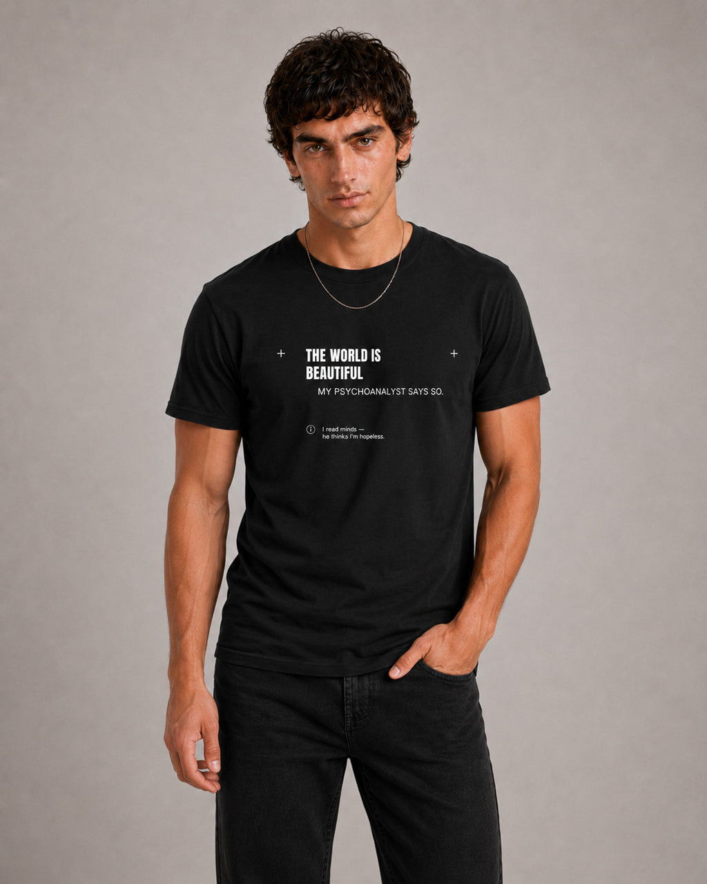 The World Is Beautiful — Minimalist Statement Graphic T-Shirt