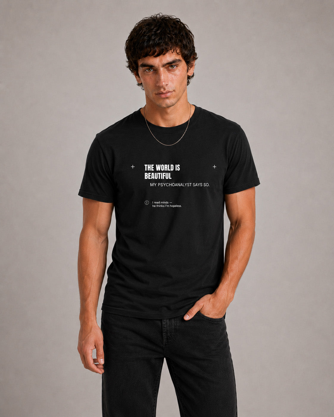 The World Is Beautiful Graphic T-Shirt — Minimalist Statement Tee